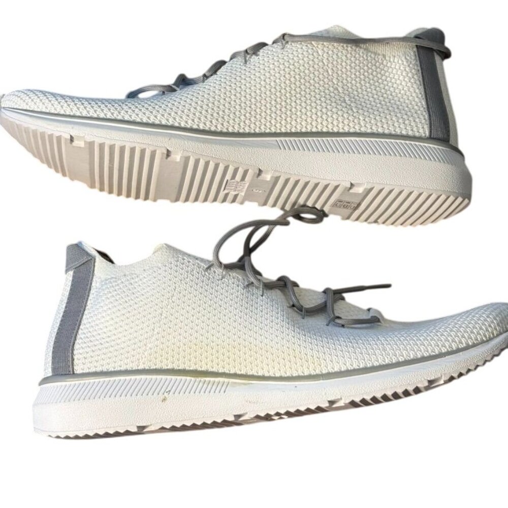 Eileen Fisher White Knit Lace-Up Sneakers For Women - Picture 7 of 8